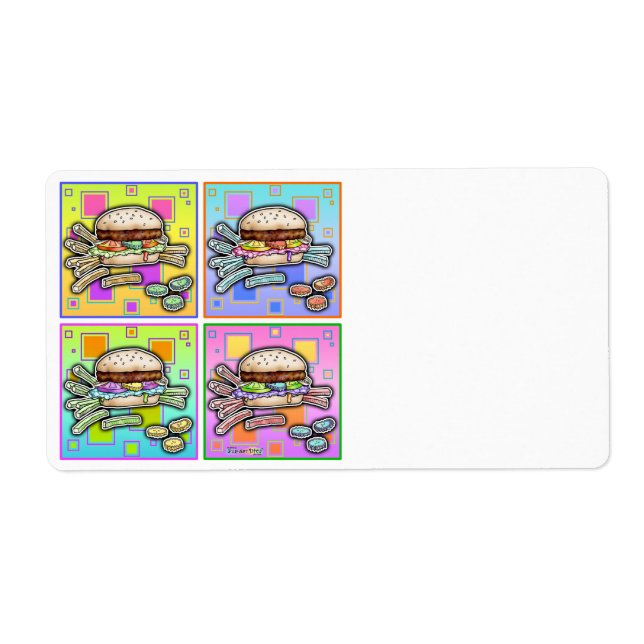 Pop Art HAMBURGER AVERY ETIKETTIEREN (Vorne)