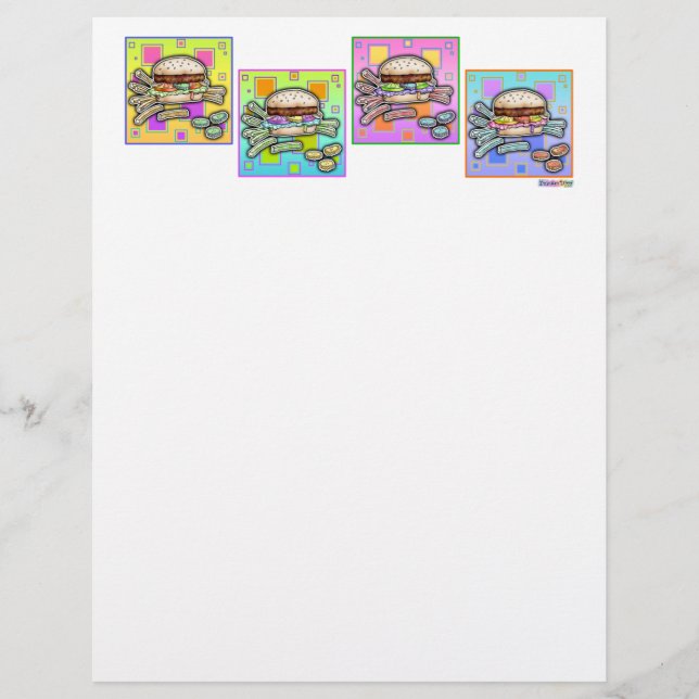 Pop Art HAMBURGER LETTERHEAD (Vorderseite)