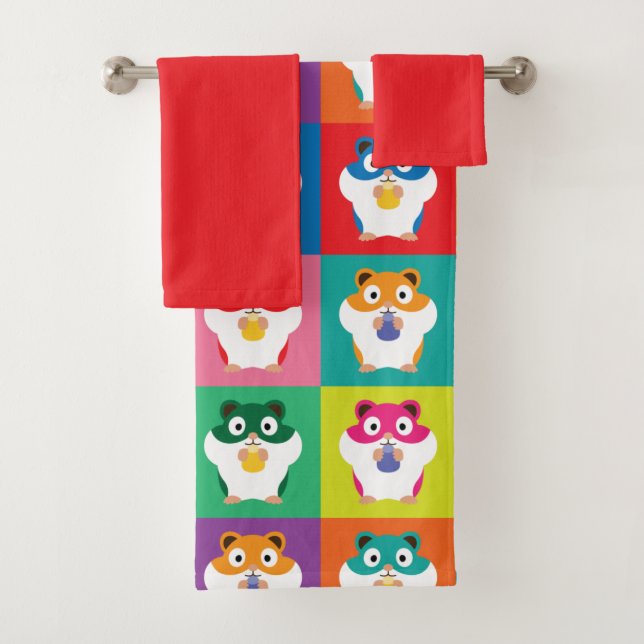 Pop Art Hamsters Badetuch Set (Insitu)