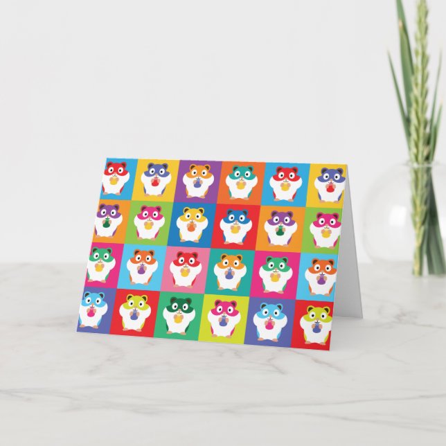 Pop Art Hamsters Card Karte (Vorderseite)