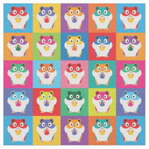 Pop Art Hamsters Fabric Stoff