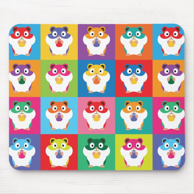 Pop Art Hamsters Mouse Pad Mousepad (Vorne)