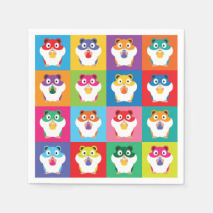 Pop Art Hamsters Napkins Serviette