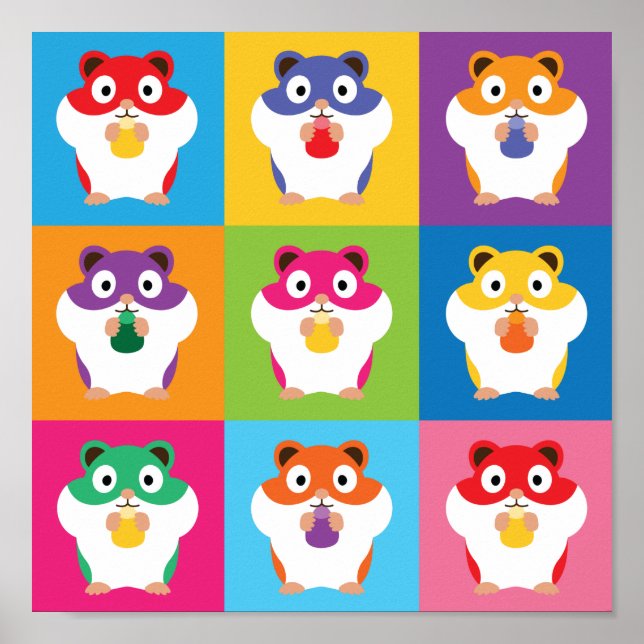 Pop Art Hamsters Poster (Vorne)