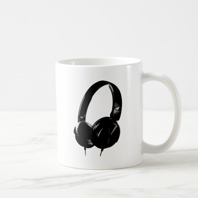 Pop Art Headphone Kaffeetasse (Rechts)
