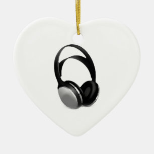 Pop Art Headphone Keramik Ornament
