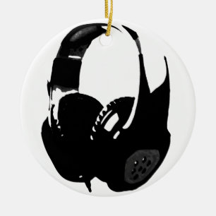 Pop Art Headphone Keramik Ornament