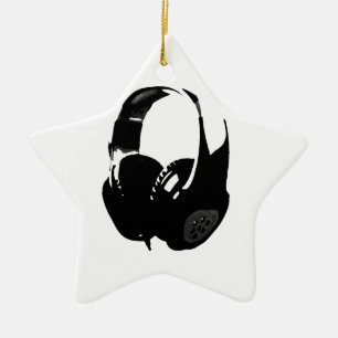 Pop Art Headphone Keramikornament