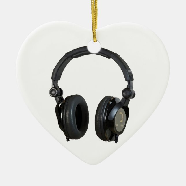 Pop Art Headphone Keramikornament (Vorne)