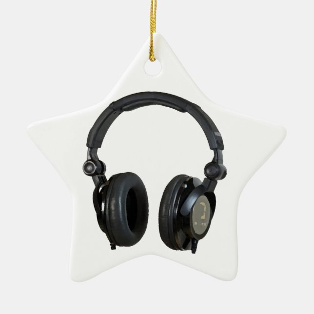 Pop Art Headphone Keramikornament (Vorne)