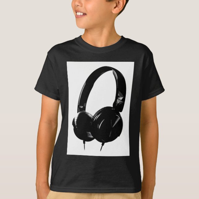 Pop Art Headphone T-Shirt (Vorderseite)