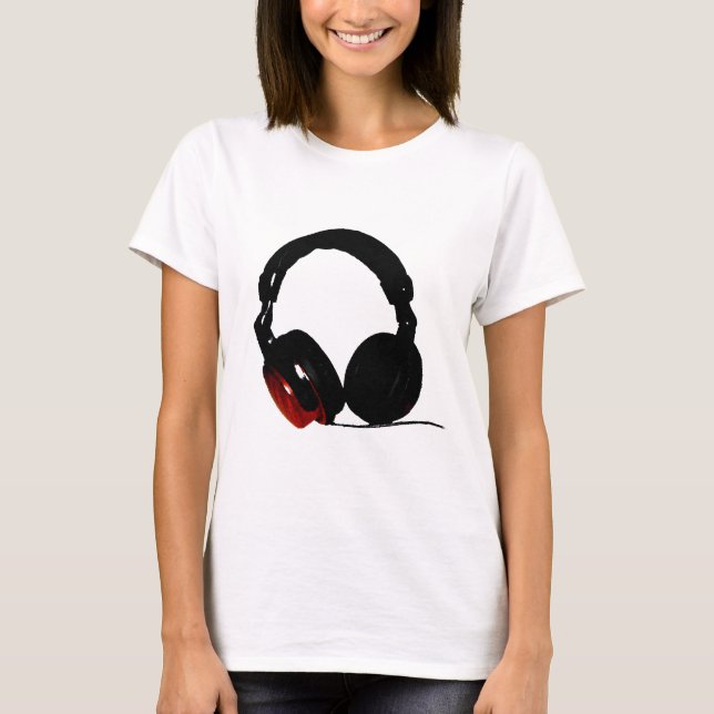 Pop Art Headphone T-Shirt (Vorderseite)
