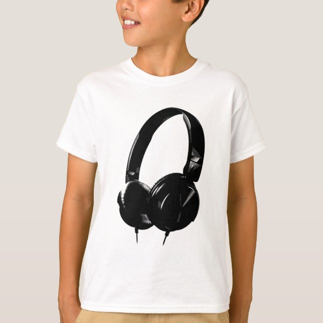 Pop Art Headphone T-Shirt (Vorderseite)