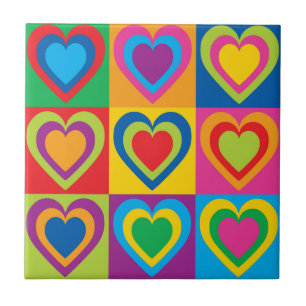 Pop Art Hearts Fliese