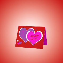 Pop Art Hearts & Stars Valentine Grußkarte Dankeskarte