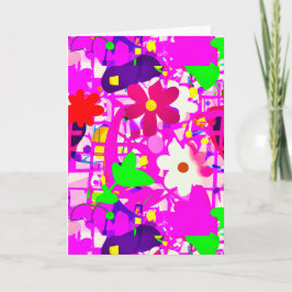 Pop Art helle Blume Karte