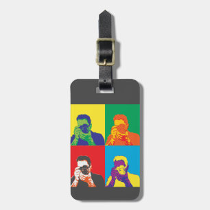 Pop-Art Helle Farben Fotograf Kamera Gepäckanhänger