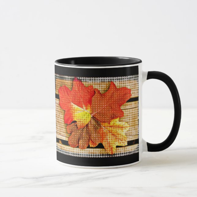 Pop Art Herbstlaube Tasse (Rechts)
