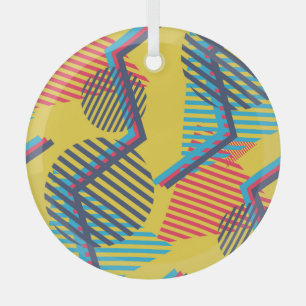Pop-Art-Hintergrund, abstrakte geometrische Textur Ornament Aus Glas