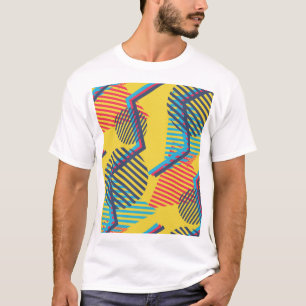Pop-Art-Hintergrund, abstrakte geometrische Textur T-Shirt