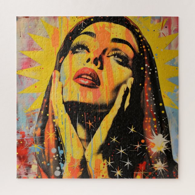Pop Art Holy Mary Puzzle (Vertikal)
