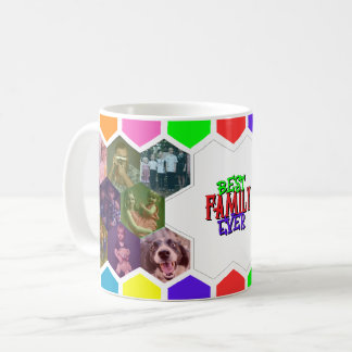 Pop Art Honeycomb Familienfoto Collage Custom Kaffeetasse