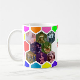 Pop Art Honeycomb Familienfoto Collage Custom Kaffeetasse