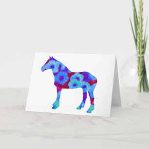 Pop Art Horse Blank Note Card Karte