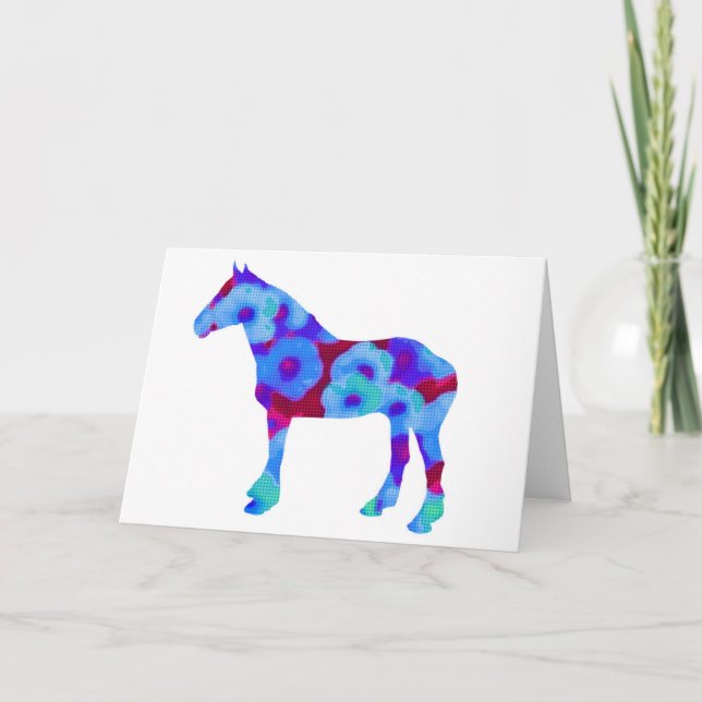 Pop Art Horse Blank Note Card Karte (Vorderseite)