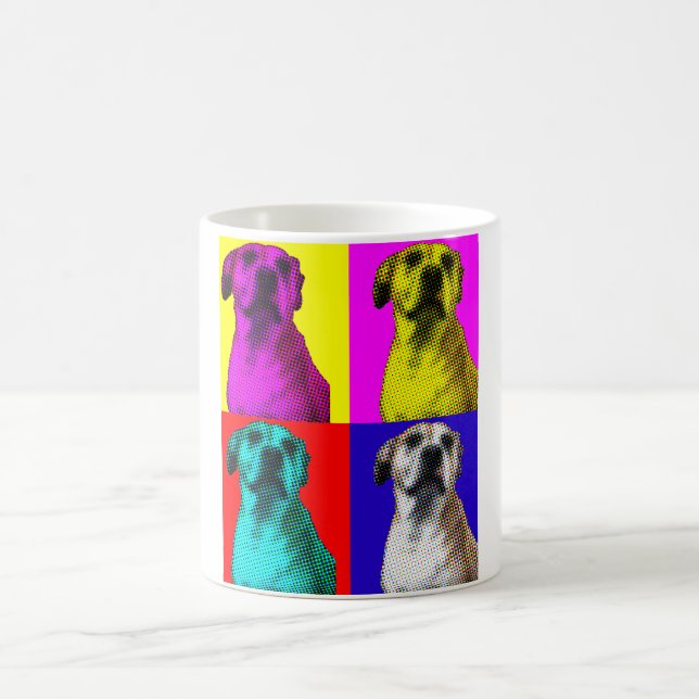 Pop Art Hund Kaffee Tasse (Mittel)