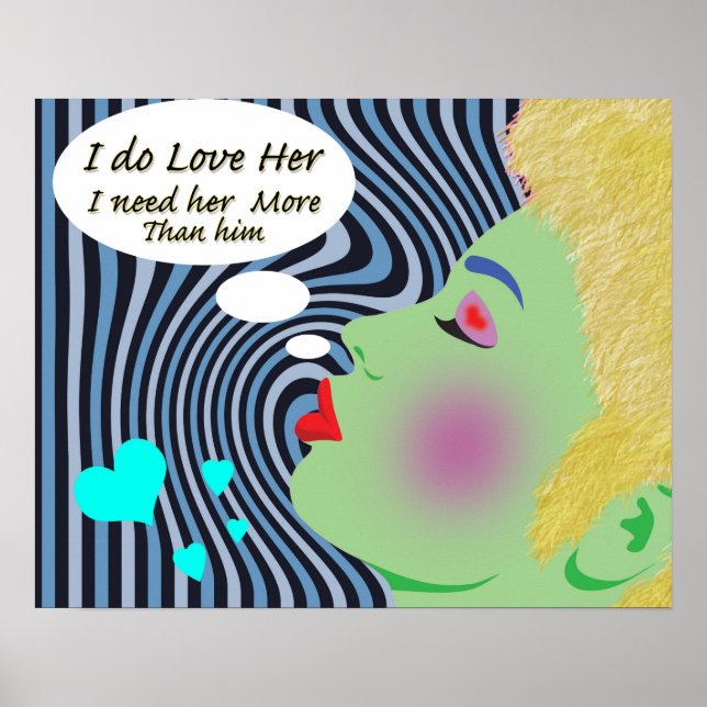 Pop Art "I Do Liebe She" Poster (Vorne)