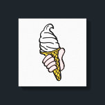 Pop Art Ice Leinwanddruck<br><div class="desc">Riesenartenbild im Pop. Eiscreme-Kegel in einem Pop Art grafischen Stil vor einem weißen Hintergrund.</div>