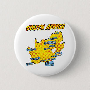 Pop Art Illustrated Südafrika Button