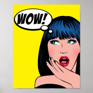 Pop-Art-Illustration im Stil von Roy Lichtenstein Poster