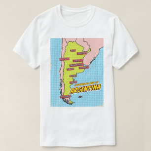 Pop Art Illustriert Argentinien T-Shirt