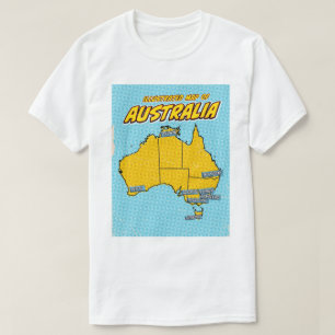 Pop Art Illustriert Australien T-Shirt
