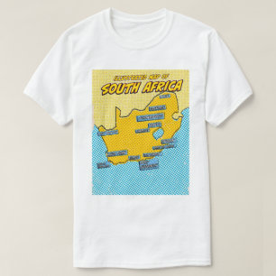 Pop Art Illustriert Südafrika T-Shirt