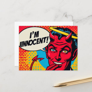 Pop Art Innocent Devil Postkarte