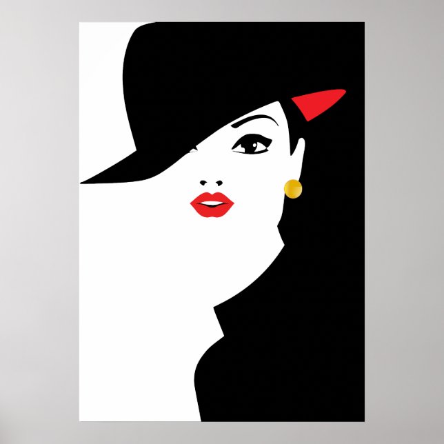 Pop Art Inspiriert Mode Frau 3 Poster (Vorne)