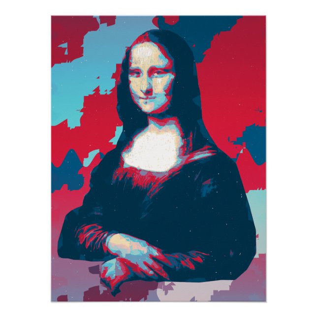Pop Art Interpretation of Mona Lisa Poster (Vorderseite)