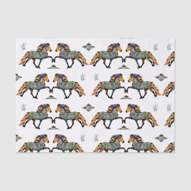 Pop Art Islandpferd  Seidenpapier (Vorderseite)