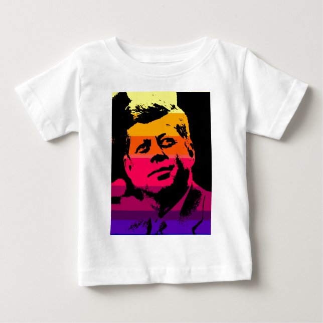 Pop Art Jack JFK John F. Kennedy Baby T-shirt (Vorderseite)