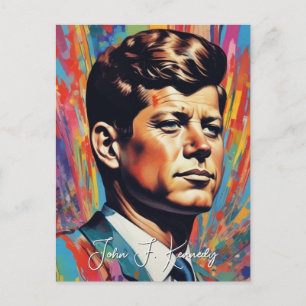 Pop Art Jack JFK John F. Kennedy Feiertagspostkarte