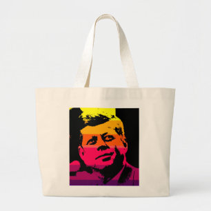 Pop Art Jack JFK John F. Kennedy Jumbo Stoffbeutel