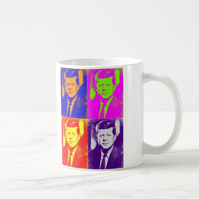 Pop Art Jack JFK John F. Kennedy Kaffeetasse (Rechts)
