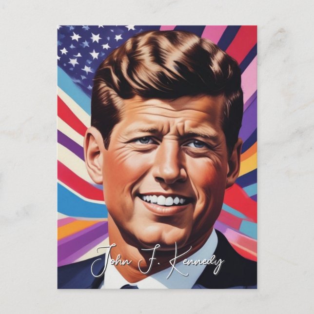 Pop Art Jack JFK John F. Kennedy Postkarte (Vorderseite)
