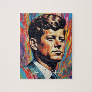 Pop Art Jack JFK John F. Kennedy Puzzle