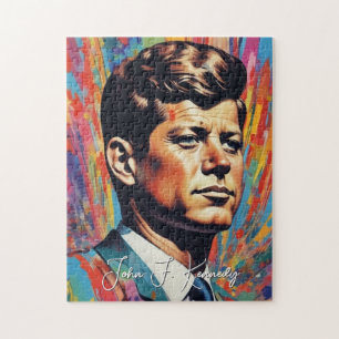 Pop Art Jack JFK John F. Kennedy Puzzle