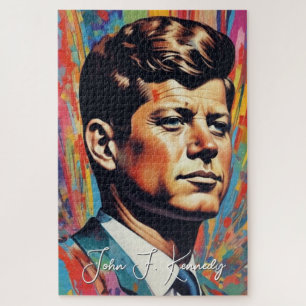 Pop Art Jack JFK John F. Kennedy Puzzle