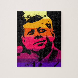 Pop Art Jack JFK John F. Kennedy Puzzle